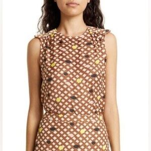 Ted Baker Padded Shoulder Sleeveless Blouse
